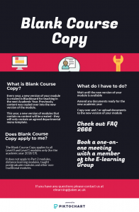 Blank Course Copy infographic