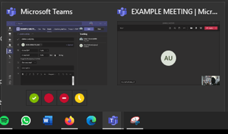 Teams Meeting click on the Teams meeting