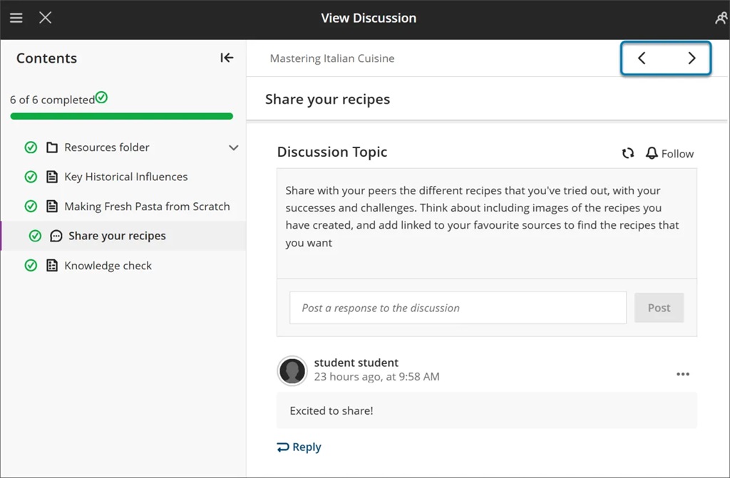 Screenshot of the User interface