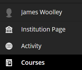 new Blackboard main navigation menu