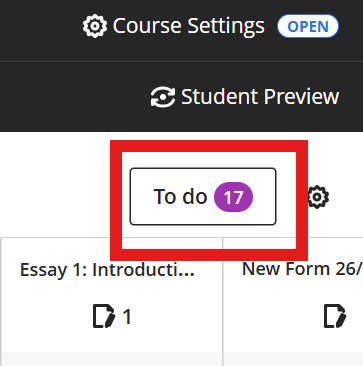 To do list highlighted