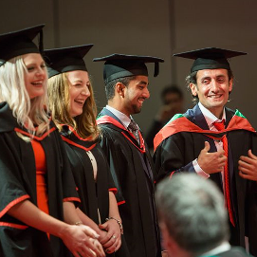 students graduating at Aberystwyth University