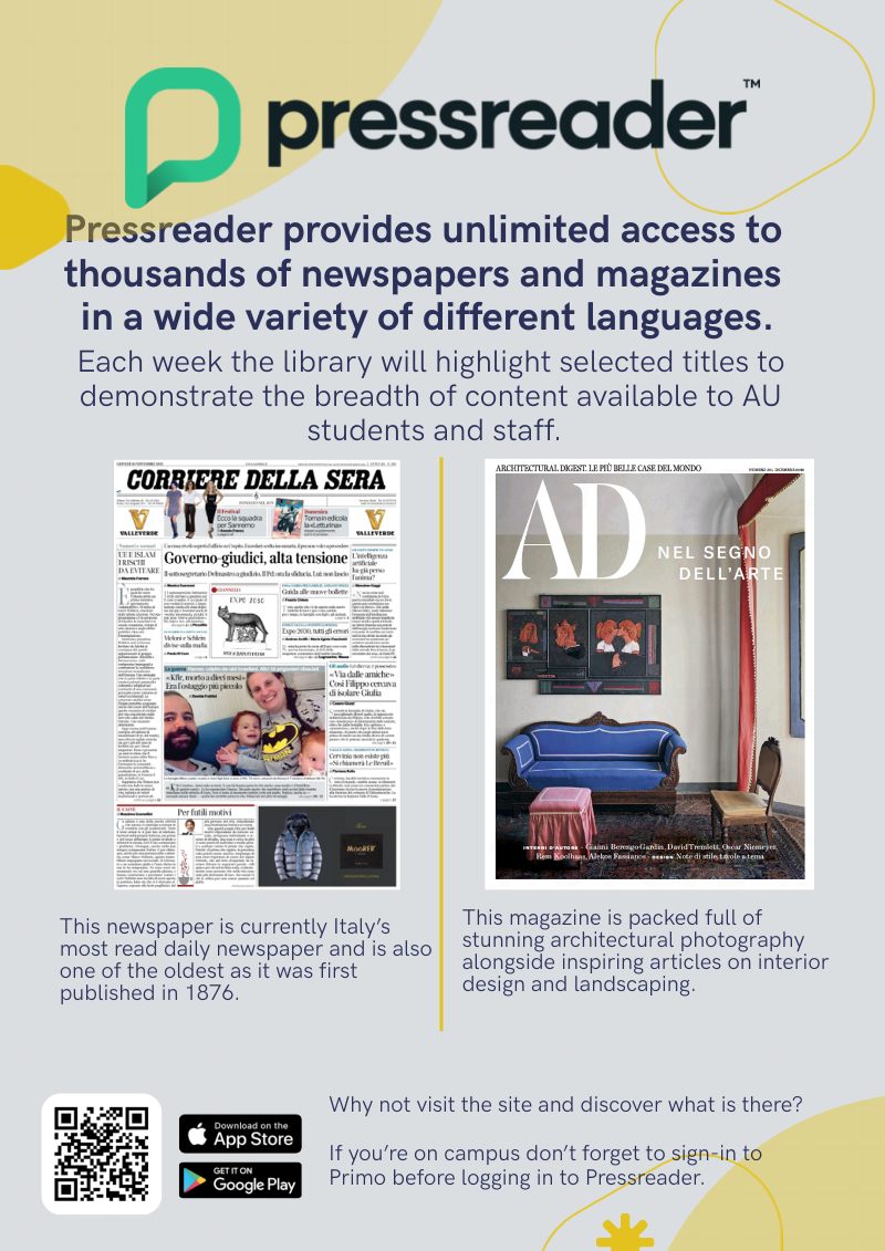 Pressreader Recommendations Poster in English