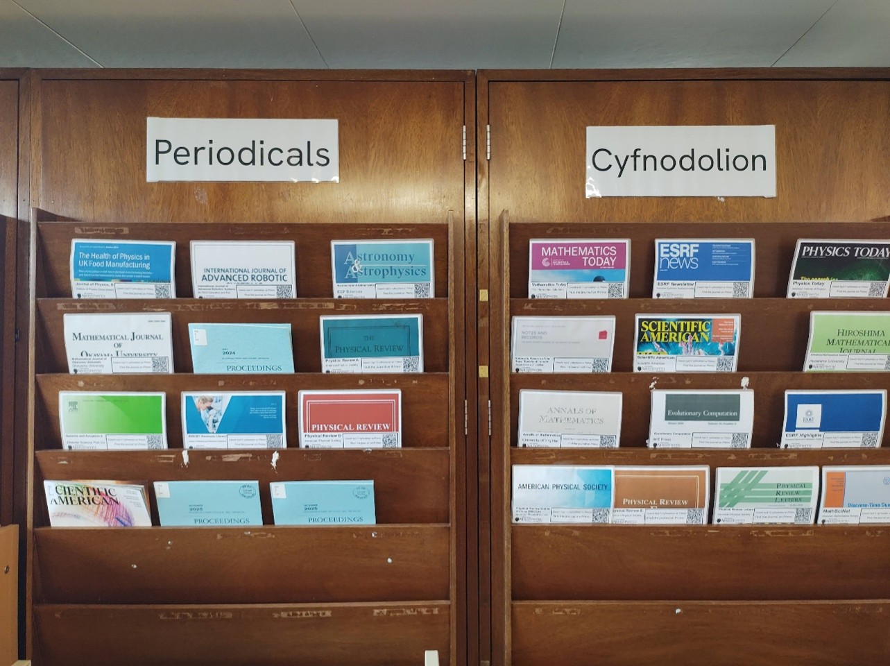 Periodicals collection in the Physical Sciences Library