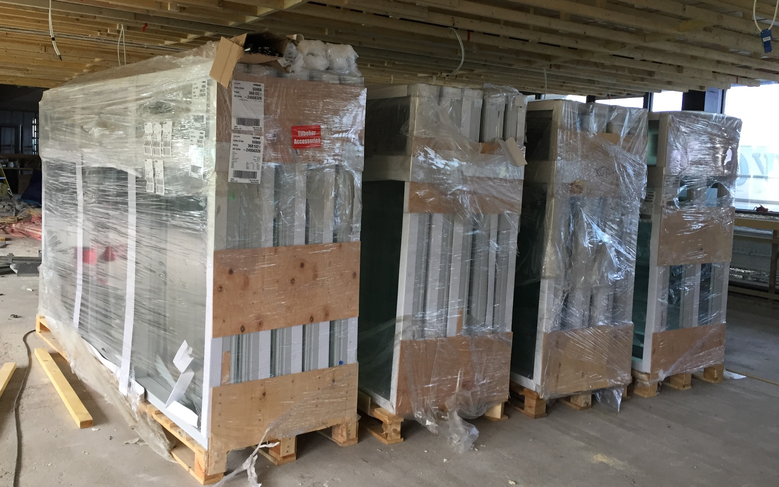 new windows delivered, ready to unpack