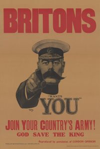 Lord Kitchener's propaganda poster calling for volunteers to join the army