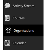 Ultra Base Navigation with Organisations showing