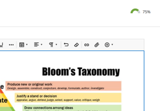 image of a document being created with the accessibility checker score highlighted