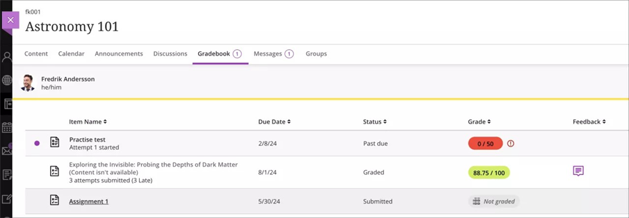 A screenshot of the Student gradebook view of an assignment hidden by a release condition; the ‘Content isn't available’ label indicates the student can’t make further submissions