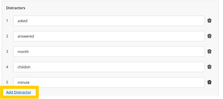 image showing distractor options